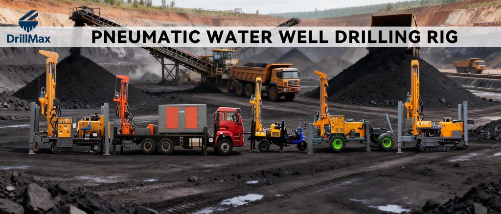 Pneumatic water well drilling rig
