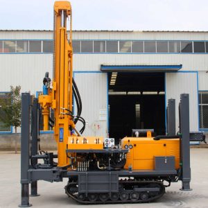 180m pneumatic water well drilling rig; Pneumatic well drilling machine; Tracked drilling rig for deep water well equipment.