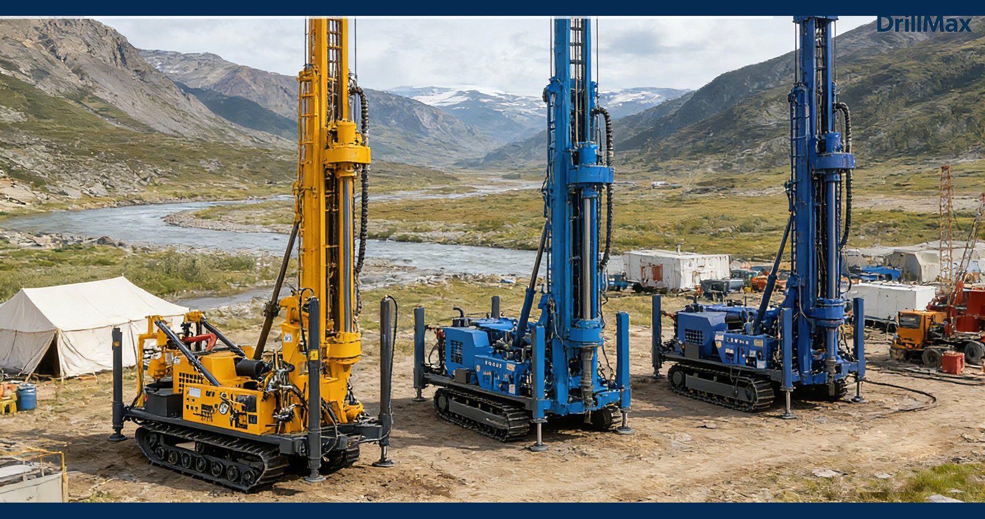 Water and air dual-purpose drilling rigs on site